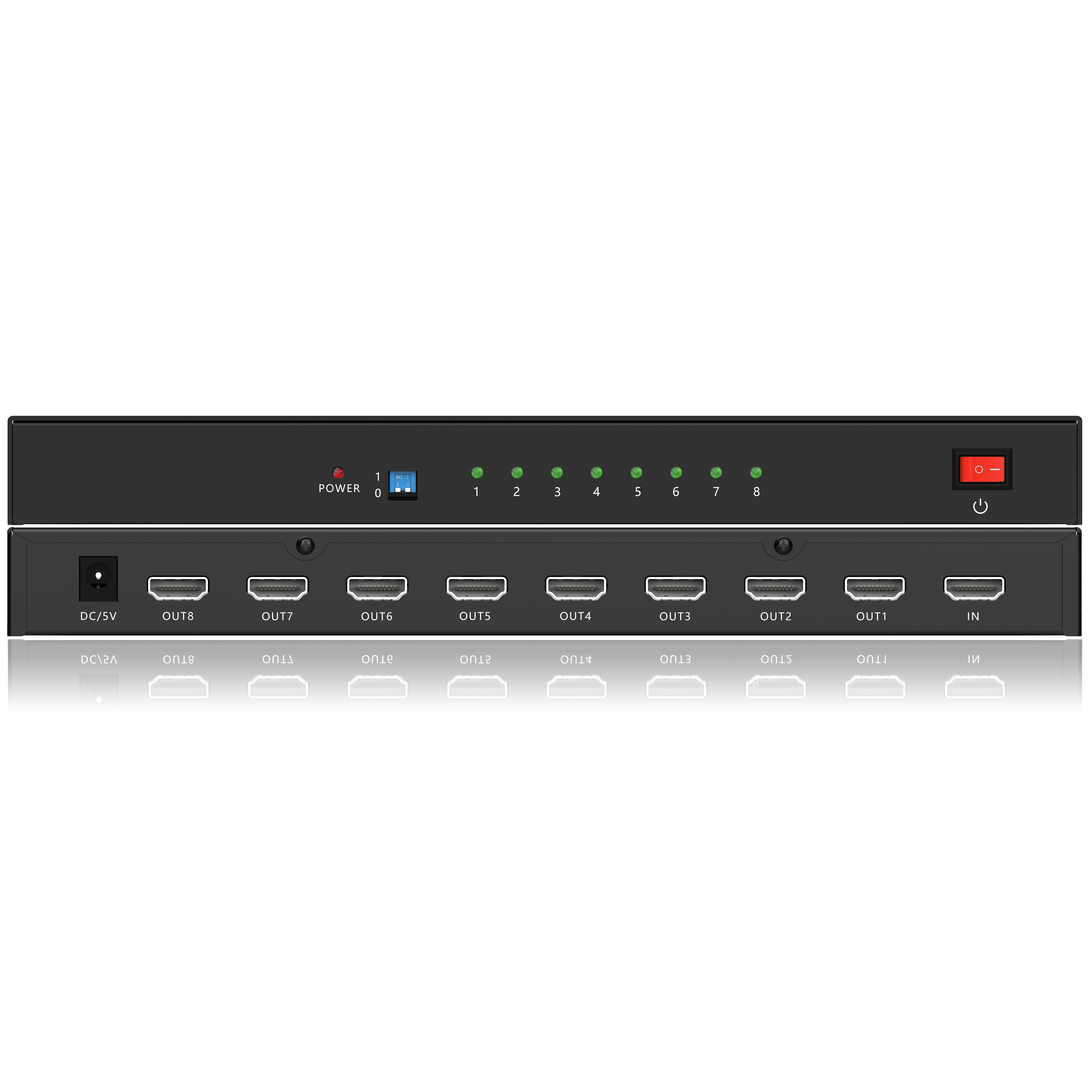 1x8 HDMI Splitter- Support 4K@60Hz 4:2:0