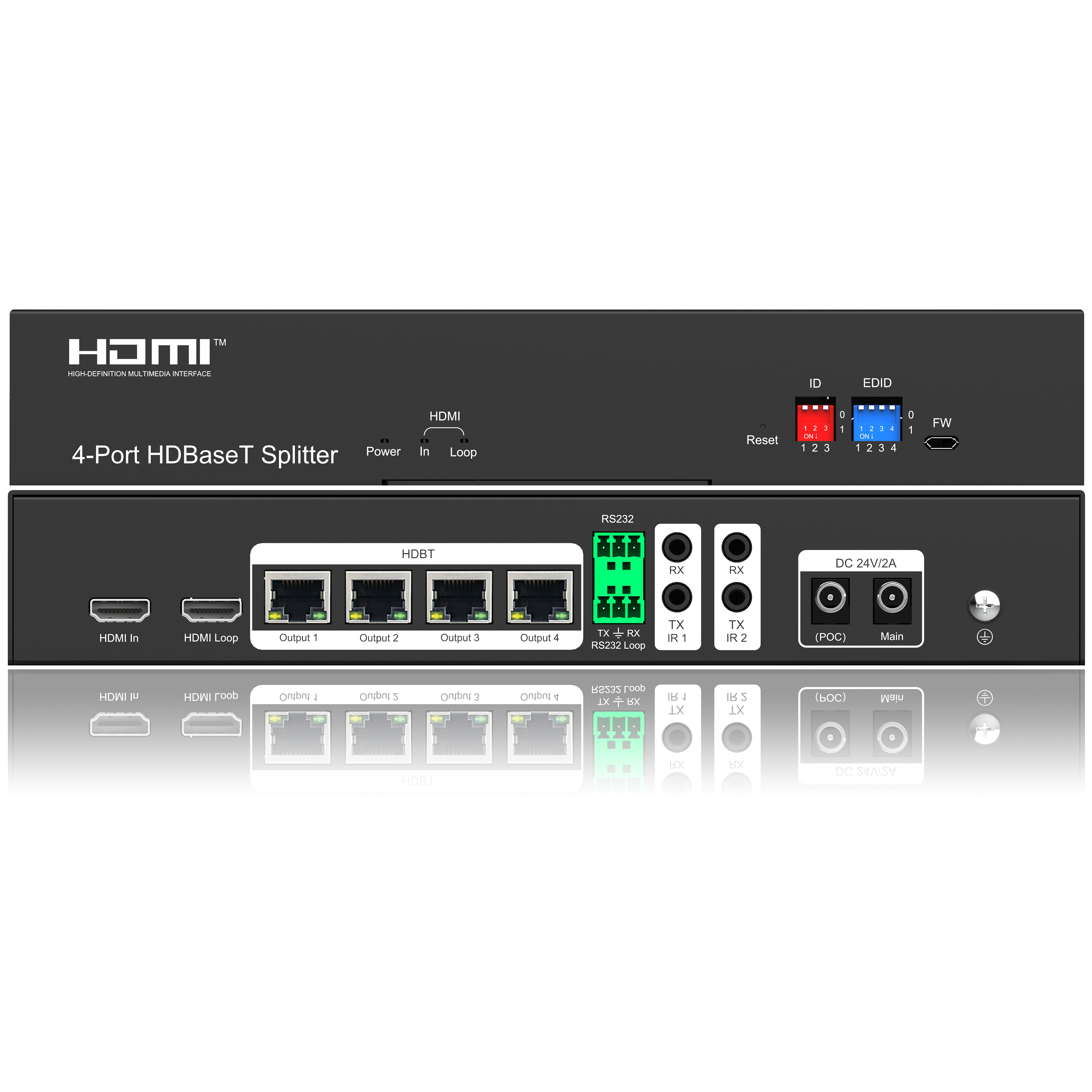 1x4 HDBaseT™ Splitter-Up to 70m