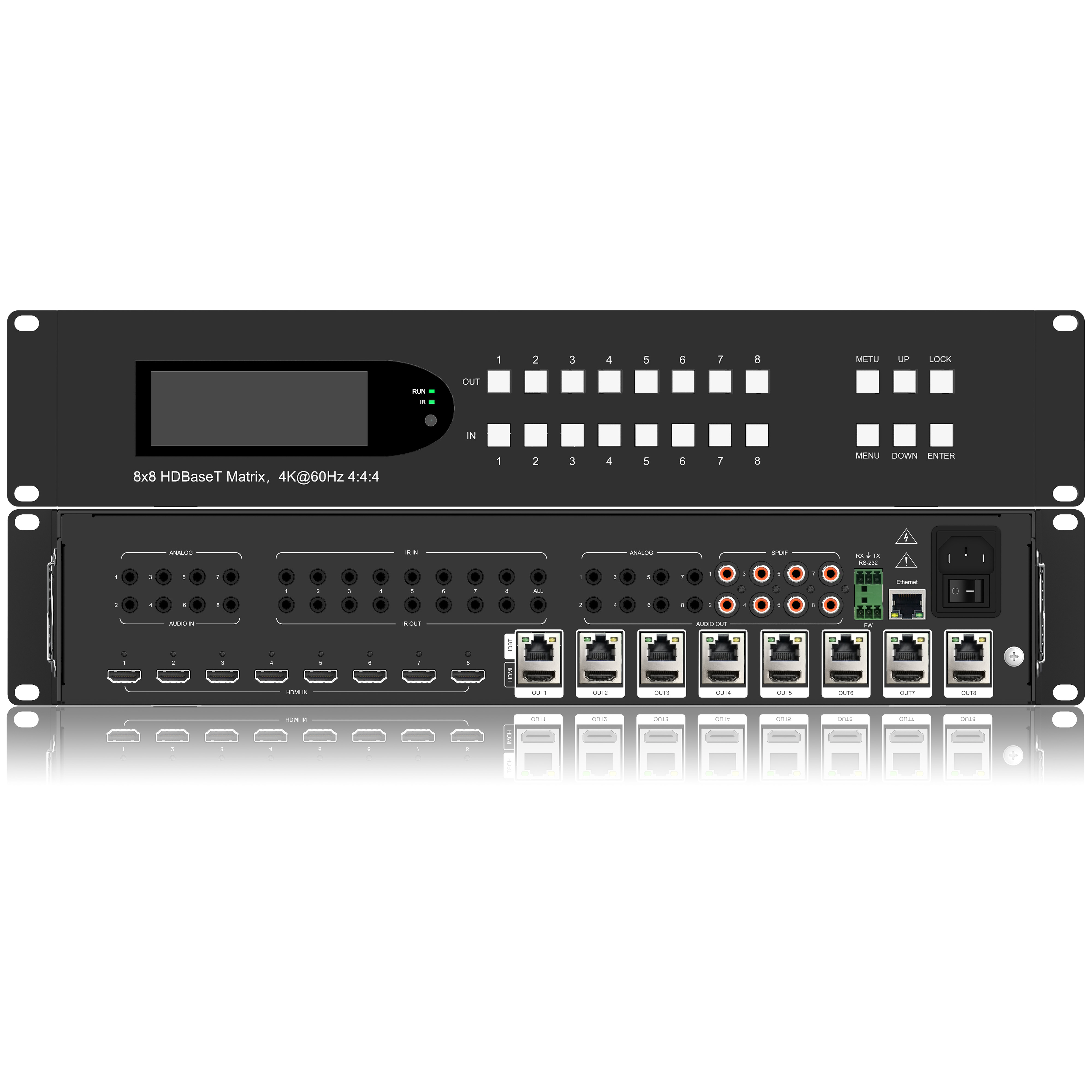 8x8 HDBaseT™ Matrix- Support 70m