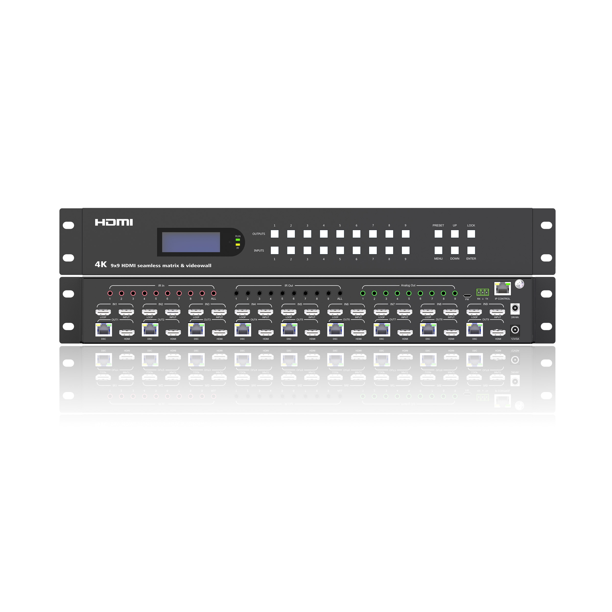 9x9 HDMI Seamless Matrix extender & 3x3 videowall- 70m